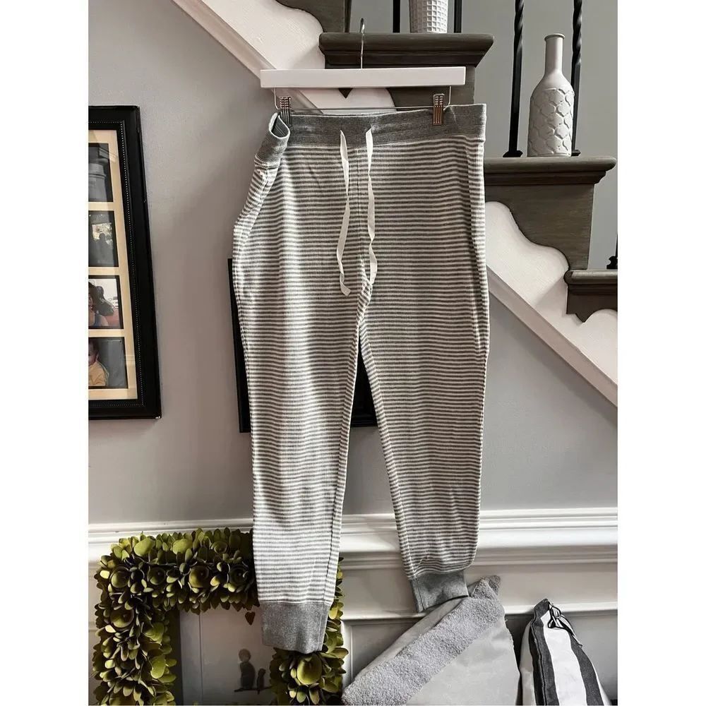 Eddie Bauer Gray & White Striped Pajama Pants sz XL NWOT